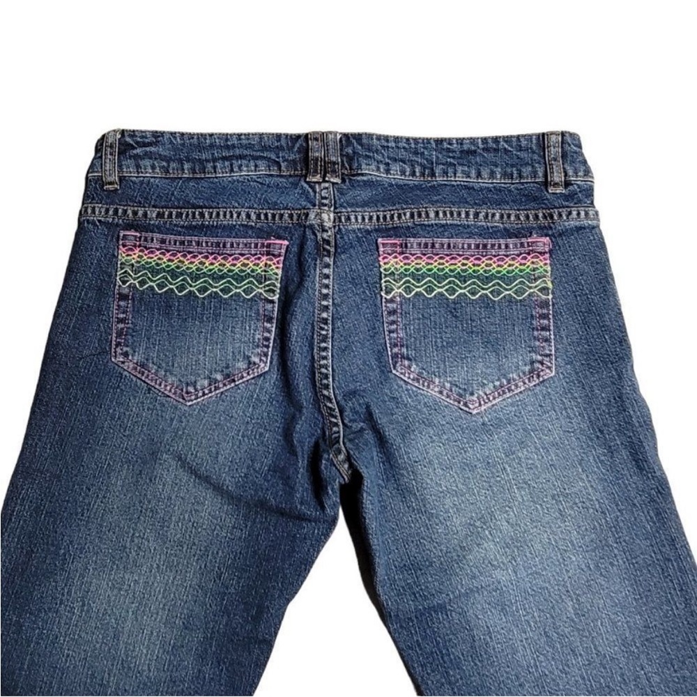 Women's - Lilly Pulitzer Rainbow Stitched Flare Jeans, Size 6 - Picture 4 of 8